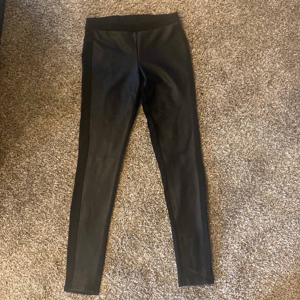 Express faux leather one sided leggings